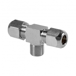 CM-AT-06-R18 Фитинг тройник T-образный для медных трубок, компрессионный, 6мм x R 1/8